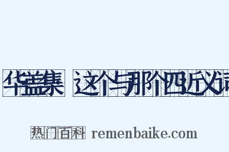 华盖集·这个与那个四近义词是什么意思的图片